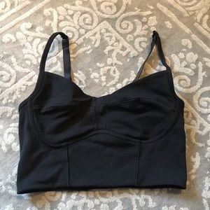 Lululemon black long line bra